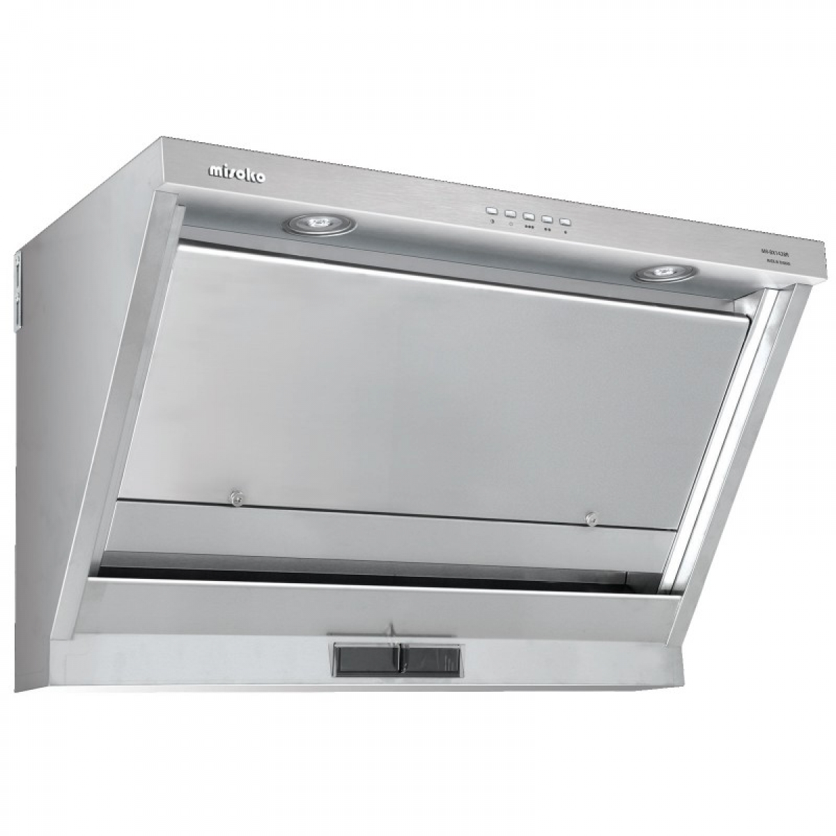 Misoko MR-BX1428R 71CM傾斜式抽油煙機：高速2800轉，智能電熱除油，無縫焊接機身