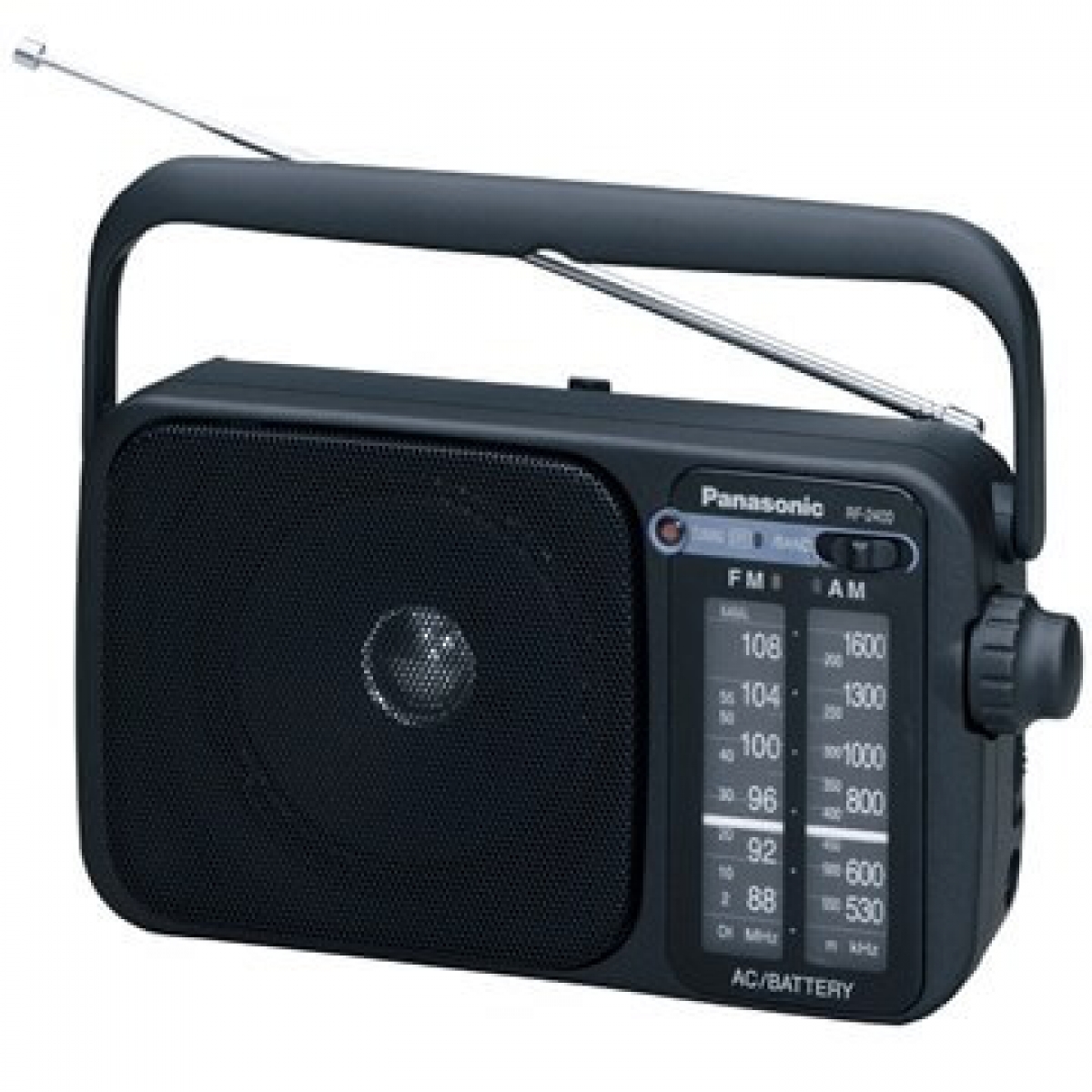 Panasonic 樂聲 RF-2400D AM/FM收音機：10厘米大喇叭，清晰聲音輸出，雙電源供電
