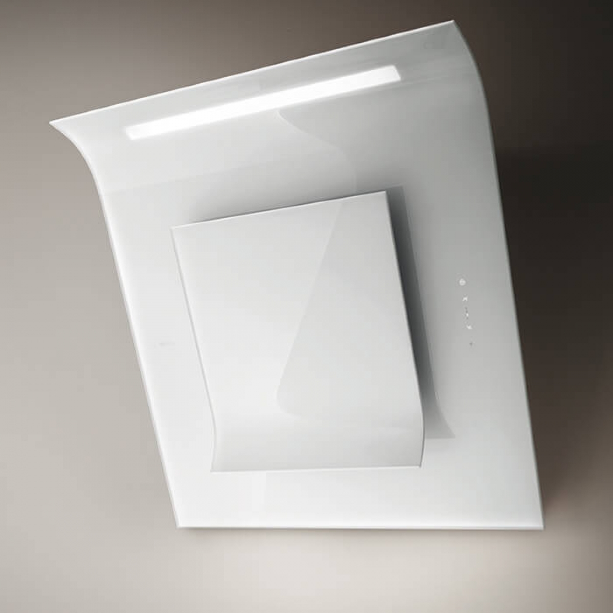 Elica SINFONIA-WH/F/80 80厘米 白色玻璃傾斜煙囪式抽油煙機