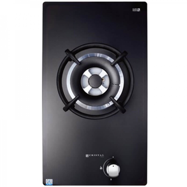 Cristal 尼斯 V291VNRC-1 29厘米嵌入式單頭氣體爐：5200W火力，電池點火，自動熄火保護