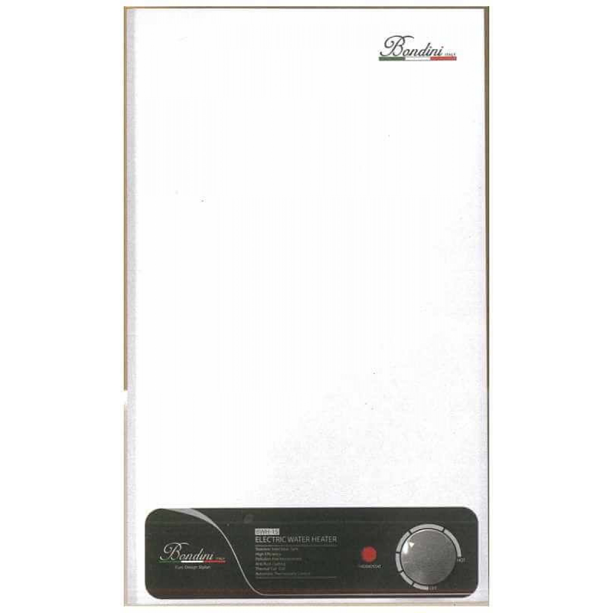 Bondini Italy 雪白 BWH-15S 4加侖 15公升 3000W 花灑儲水式電熱水爐 (薄身)