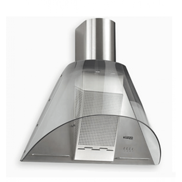 德信 KUZZO GLASSY988 90厘米煙囪式抽油煙機：靜音高效，不銹鋼設計