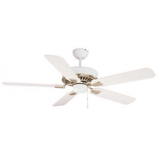 SMC HCM52VW 52吋天花吊扇：白/金銅色光面木扇葉