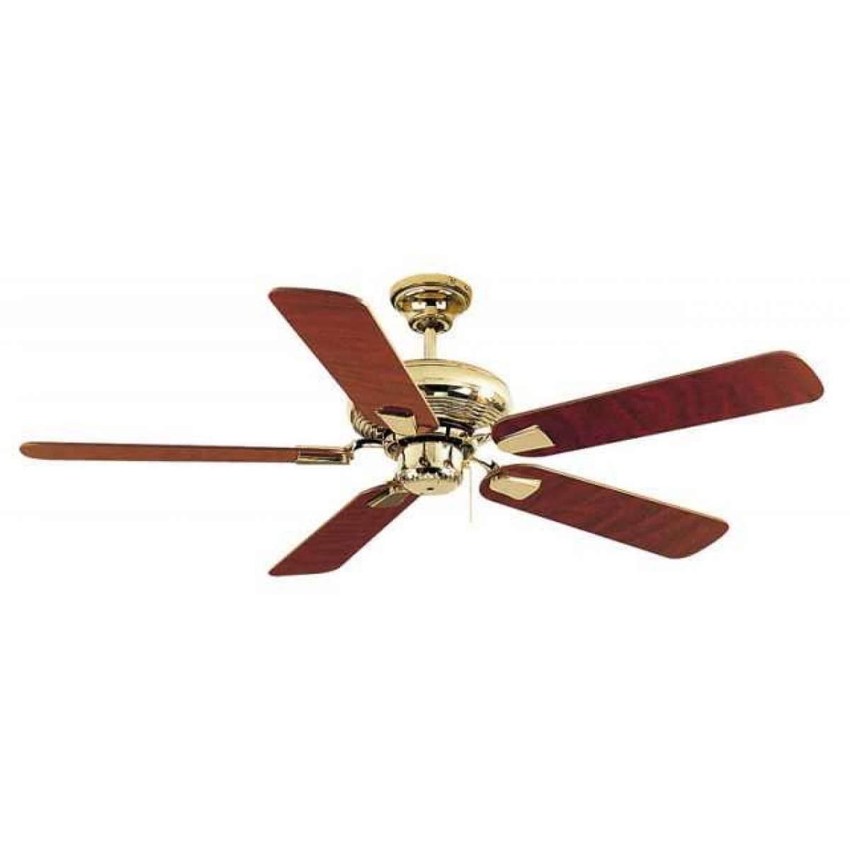 SMC MR52VB 52吋天花吊扇：金銅色配光面木扇葉