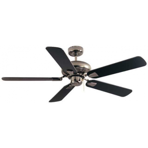 SMC MR52VDN 52吋天花吊扇：黑鎳色配光面木扇葉