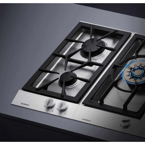 Gaggenau VG232334SG 29厘米 嵌入式雙頭煤氣爐 - 鑄鐵鍋架，熱電式安全